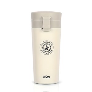 클리나 카페홀릭 보온보냉 원터치 텀블러, 아이보리, 350ml, 1개