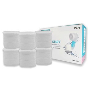 샤워스토리 (ShowerStory) 귀엽수 여행용 미니샤워기 교체용 필터 6p, 1개