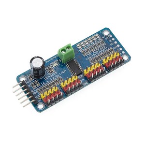 PCA9685 16 채널 12 비트 PWM 서보 모터 드라이버 I2C 모듈, 커넥터 납땜, 1개