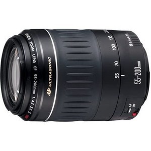 캐논 EF 렌즈 55-200mm F4.5-5.6 II USM 중고 + 가방, EF렌즈+주황색가방