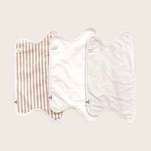 베이비앙 오가닉 아기띠 어깨 침받이/바디침받이/앞보기침받이, 침받이 세트(어깨+바디+앞보기), 스트라이프, 1개