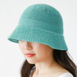 PAMPAS 오픈클래식버킷햇 봄여름 여성 여자 니트 밀짚 벙거지 휴양지 챙넓은모자