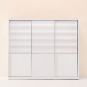 레오가구 하프갤러리S 화이트 슬라이딩장롱/옷장 (3통구성), 옷봉장, 이불장, 정리장