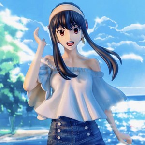 LovEly스토리 스파이패밀리 백사장 요르포저 S+풀 페인팅 피규어 30cm, 1개