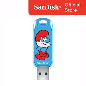 샌디스크 USB 스머프 CZIS Smurf Edition 3.2 메모리, 불루, 128GB