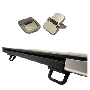 블루바람 휴대용 부착형 킥플립 노트북 거치대 1세트, 실버, 1개