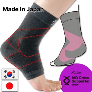 알팍스 X라인 족저근막염 발목밴드 발목토시 발목아대 발목보호대, 1개