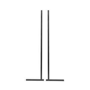 JNCP 타공판 L자기둥 100cm, 블랙, 1세트