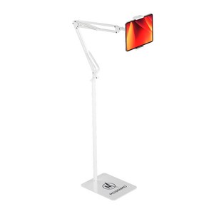 모센모 150cm 1단/2단 높이조절 스마트 패트&스마트폰 스탠드형 더블 스프링 자바라 거치대, MOS-JA1500A(무광 화이트), 1개