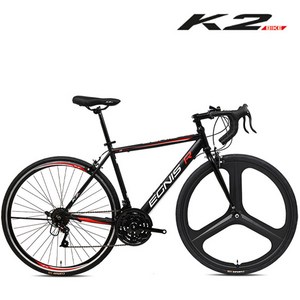케이투바이크 로드자전거 이그니스R21 700C 21단 시마노 변속레버, 1개, 167cm, 이그니스 에어로휠 430 매트블랙레드 미조립
