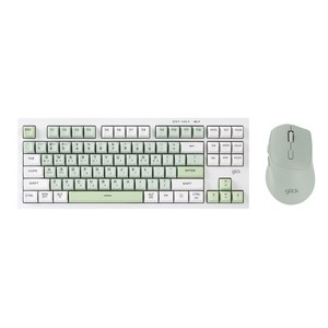 지클릭커 오피스프로 WMK50 사일런스 M 무소음 무선 블루투스 87 키보드 마우스 세트 Greenwich RC2, 일반형