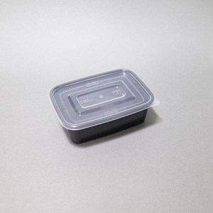 엠엔피 사출사각 밀폐용기 블랙 850ml 50개, 1개, 50세트