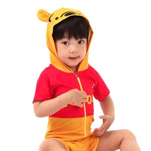디즈니 푸우 유아 수영복 자외선차단 귀여운 캐릭터 베이비 수영복