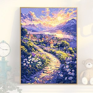 Luntim DIY 명화그리기 유화 그림 그리기 선물 아크릴화 30x40 1개, 힐링 풍경화