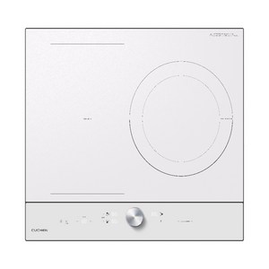 쿠첸 화이트 인덕션 3구 CIR-CW30KD0B1 / CIR-CW30KD1B1 빌트인 전기렌지 쇼트상판 고화력 다이얼, CIR-CW30KD1B1_조작부 그레이