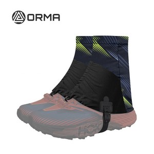 ORMA 러닝 숏 스패츠 트레일 러닝 게이터 오르마, 블랙/옐로우
