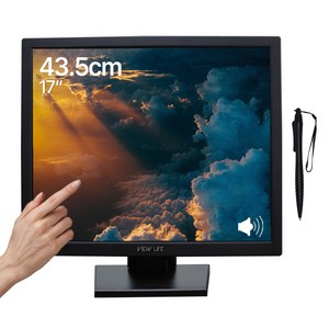 터치모니터 19형 터치스크린 보조모니터 윈도우호환 HDMI 케이블 포함 터치펜 증정 세재품, 48.2cm, TM-19, 감압식 터치