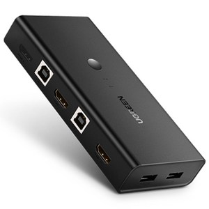 유그린 4K 60Hz HDMI USB KVM 스위치, CM200, 1개