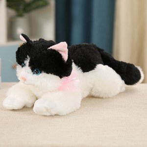 스토리원 아기 고양이 인형 5종 동물 봉제 애착인형 ST-TOY-012, 1개, 블랙화이트, 30cm