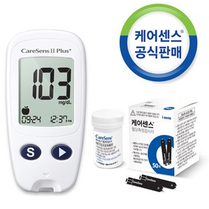 케어센스2플러스 혈당측정기 세트(시험지110매+알콜솜100장+채혈침210개), 1개