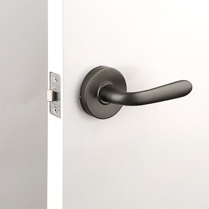 엔젤금속 STL 212 다크그레이 버튼형 방문손잡이 욕실 나무문 ABS도어 도어핸들 무키 레버 손잡이, 1개