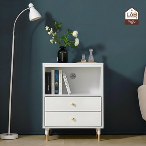 오아라 화이트 2단 키높은 협탁(W500x D380x H715)
