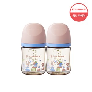 더블하트 모유실감 3세대 트윈팩블루밍가든, PPSU 애니멀타운, 2개, 160ml