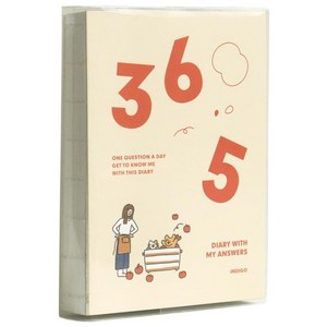 인디고 만년형 행복 질문 일기 365 Q&A 자문자답 데일리 다이어리, 크림, 1개