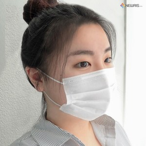 뉴리스 여름용 시원한 얇은 일회용 덴탈 마스크, 100개, 화이트, 1매
