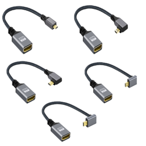 HDMI to Micro / Mini HDMI 양방향 연장 젠더 4K 노트북 포터블 모니터, RL022/Micro 정방향, 1개