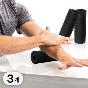 투데이리빙 3개입 세트 EPP 미니 하드 폼롤러 15cm 요가 필라테스 어깨 종아리 스트레칭 휴대용 가벼운 지압 마사지 운동 도구, R98535B, 블랙, 3개