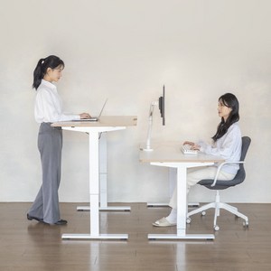 핏쳐 E1 PLUS 커스터마이징 전동식 모션데스크, 블랙, 1600mm, E1플러스 화이트