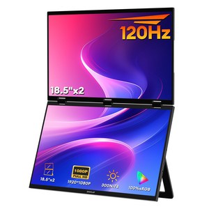 제우스랩 올인원 듀얼 스크린 접이식 모니터 18.5 인치, 46.99cm, Z18W