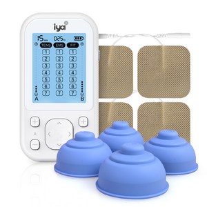 (흡착컵포함) 이야 흡착컵형 저주파 마사지기 USB 충전 완전분리형 SH-205 종아리 어깨 허리 무릎 관리 부항컵형 마사지기