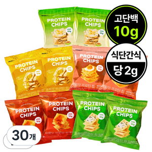 프롬잇 프로틴칩 5종 버라이어티팩, 40g, 30개, 혼합맛