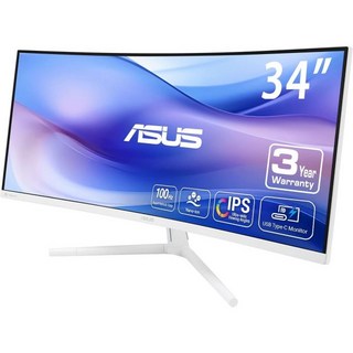 컴퓨터 모니터 눈이편한 슬림베젤 게이밍 무결점 가정용 사무용 업무용 ASUS 34인치 울트라 와이드 커브드 아이 케어 모니터VU34WCIPW WQHD3440x1440 1500R