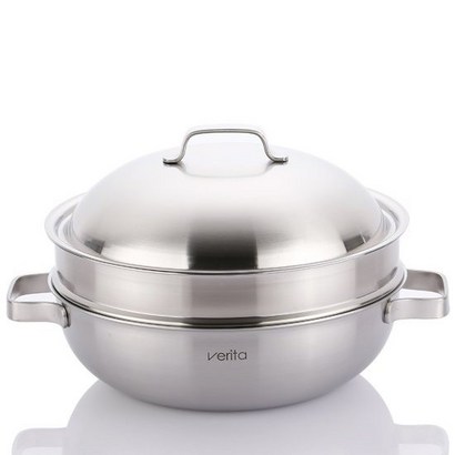 네오플램 베리타 통3중 스텐 파티 웍 찜기포함