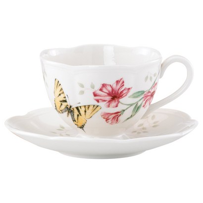 레녹스 Butterfy eadow Tier Swaowta Cu&Saucer Set