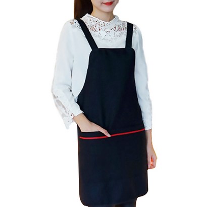 부용 일자주머니 앞치마 끈타입