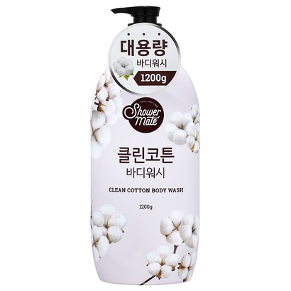 샤워메이트 클린코튼 바디워시 목화솜향