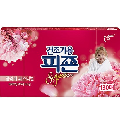 피죤 건조기용 시트 섬유유연제 플라워페스티벌