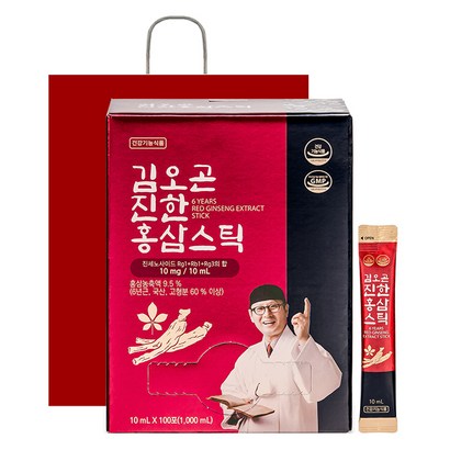 김오곤 진한 홍삼스틱 쇼핑백