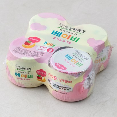 상하목장 베이비 유기농 요거트 딸기 바나나