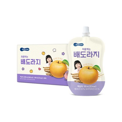 베베쿡 처음 먹는 배도라지 유아 음료