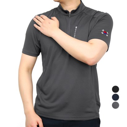마운티스트 남성용 태극기 벌집 기능성 반팔 집업 티셔츠 리뷰후기