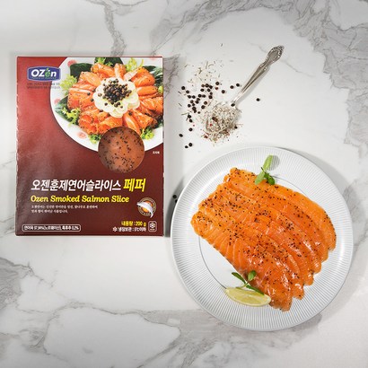 OZEN 프레시 훈제연어슬라이스 페퍼 리뷰 후기