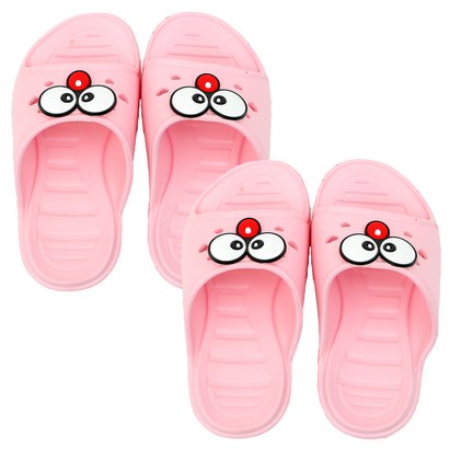 자연일상 바닐라 키즈 하트 욕실화 핑크