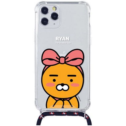 카카오프렌즈 목걸이 클리어범퍼 휴대폰 케이스