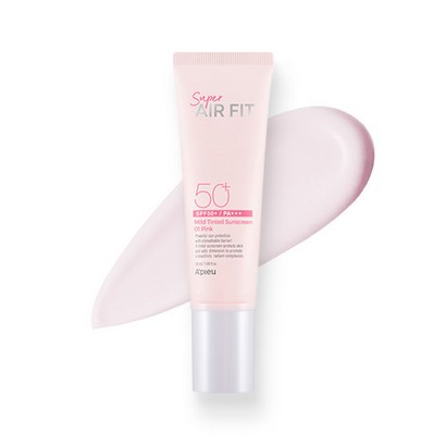 어퓨 슈퍼에어핏 마일드 선베이스 핑크 SPF50 PA 리뷰후기