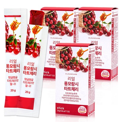 클린케어 리얼 몽모랑시 타트체리 콜라겐 저분자 피쉬콜라겐 젤리 스틱